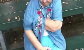 A granny flashes in public