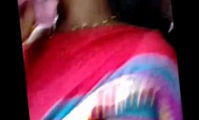 On public transportation in Delhi, Aunty Boobshow snoozes in a yellow blouse