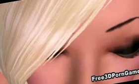 An eager milf is eagerly sucking upon a hard cock in this 3D cartoon