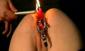 A bizarre burning-ass punishment by Kinky Cherry Torns, plus a blonde slave girl mousetrap