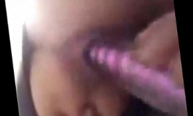 The video below shows a horny girlfriend fiddling with her son's ass with a dildo up close