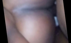 Creampie with an ebony pussy nose