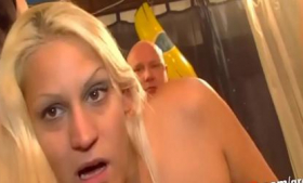 This Horny Blonde Likes Her Cocks On Multiples