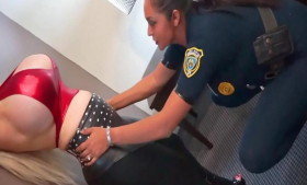 Polisex police woman Sabrina Sabrok having huge thighs sucking dicks and swallowing huge secretes