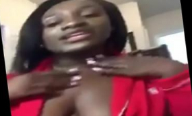 The periscope stream of an almost naked black woman