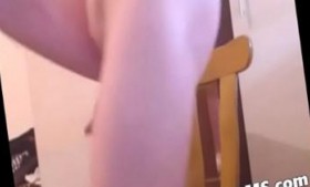 Webcam video of hot brunette teasing with her bust