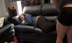 The Chubby GF pounding on the couch