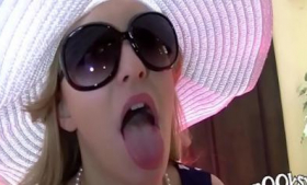 Whore with glasses and hat wants naughty fuck