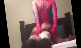 An absolutely gorgeous woman is bashed by Spiderman