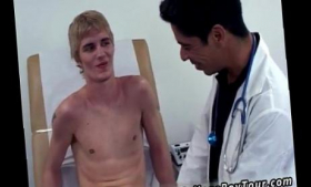 A gay doctor performs a male physical exam with a naked tube and an ebony doctor.