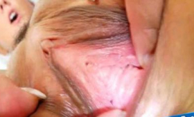 The internal vaginal area of a filthy brunette
