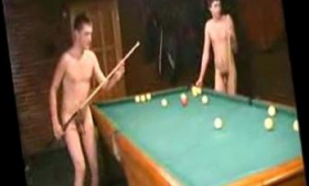 A bunch of naked billards with friends