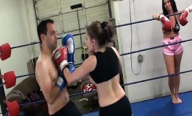 Boxing Femdom Beatdowns - Wimp Takes the Win