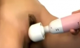 Two guys sucking cord while Asian girl squirts while getting her pussy fingers stimulated by vibrator