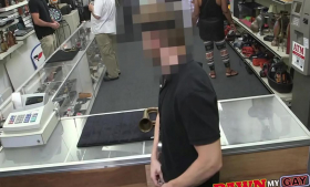 Having sex at the pawnshop and blowing a customer's nose