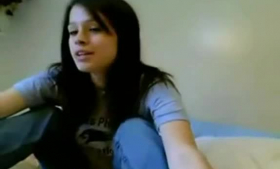 Slim dark haired teen is having one of the best experiences ever with a horny, big black stiff dick