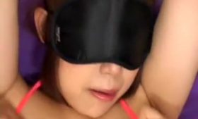 Blindfolded girl is sucking in a special room and getting ready for a steamy, ass pounding