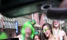 A blonde slut has been sprayed
