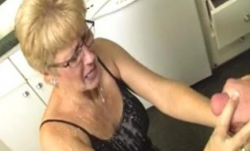 Grandma gets a facial