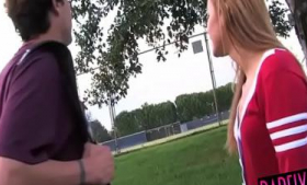 An 18-year-old cheerleader is stuffed with a big cock
