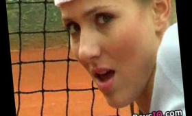 BoysIQ - A hot blonde taunts her tennis opponent
