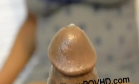 A close-up of POV porn by Ebony
