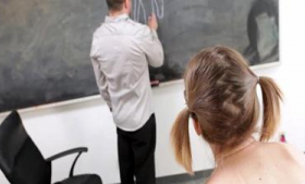 An innocent High School student gets a personalized tutoring session