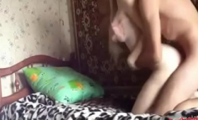 A beautiful blonde has sex with a lucky man